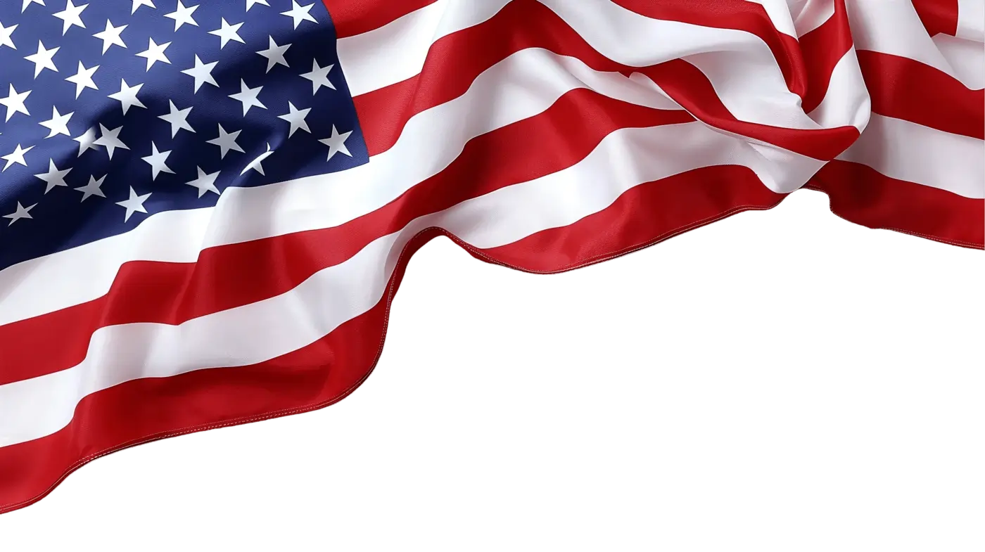 Waving American flag background with red white and blue stripes and white stars on blue field